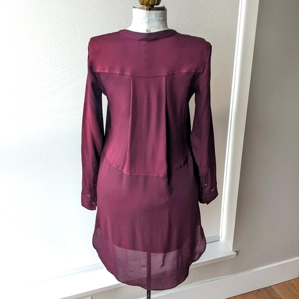 100% Silk - Wilfred Long Sleeve Midi Dress - Picture 3 of 3